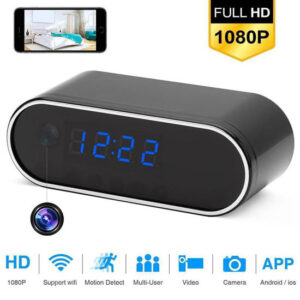 Mini caméra IP Horloge de surveillance vidéo 140 ° USB cachée avec détecteur de mouvement WiFi full HD